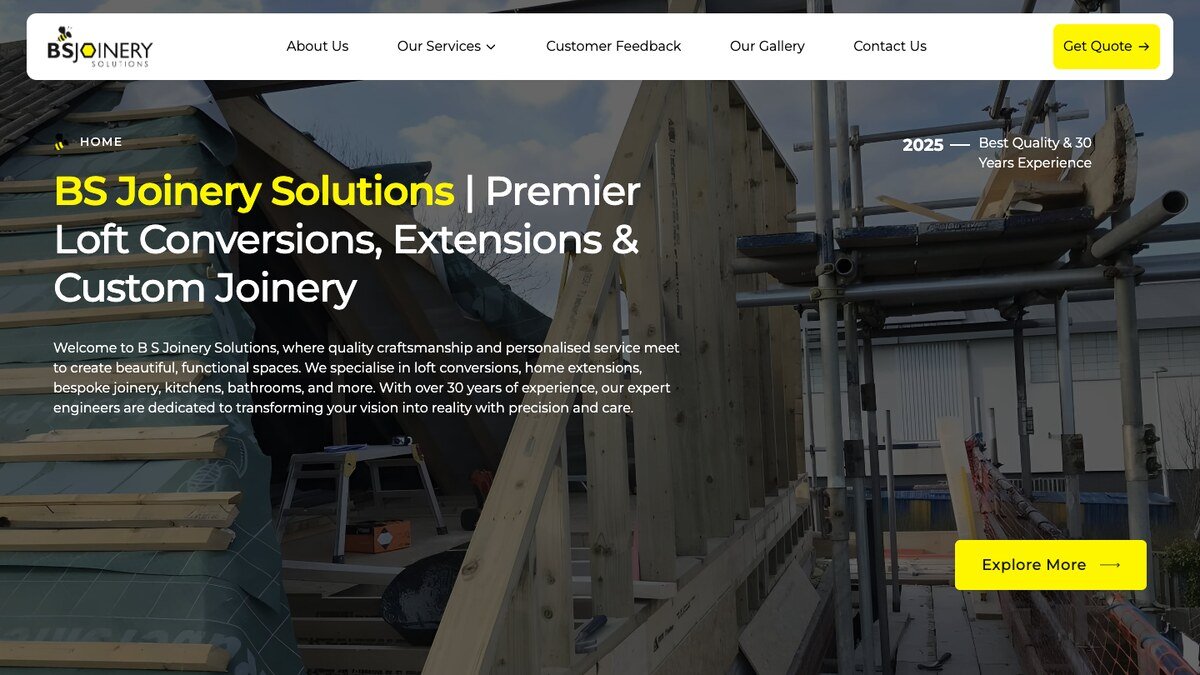 BS Joinery Solutions — WEB case study preview