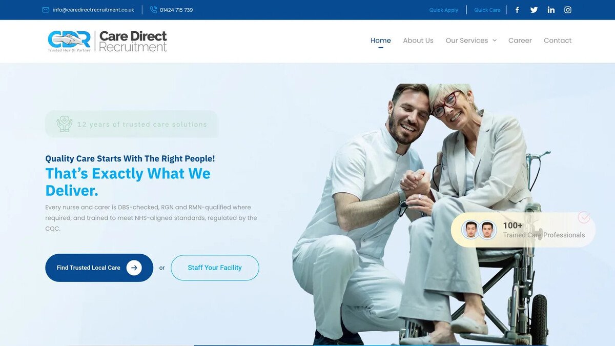 Care Direct Recruitment — WEB case study preview