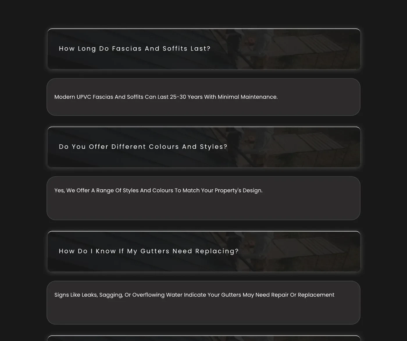 Mobile · Fascias FAQ — Part 1 of 2