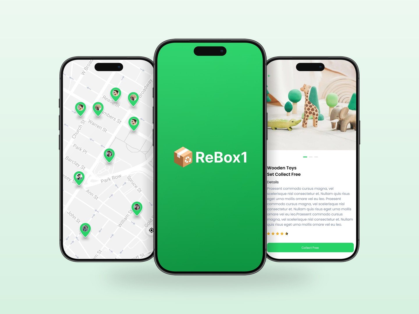 ReBox1 reuse marketplace mobile app by Eigenum Systems